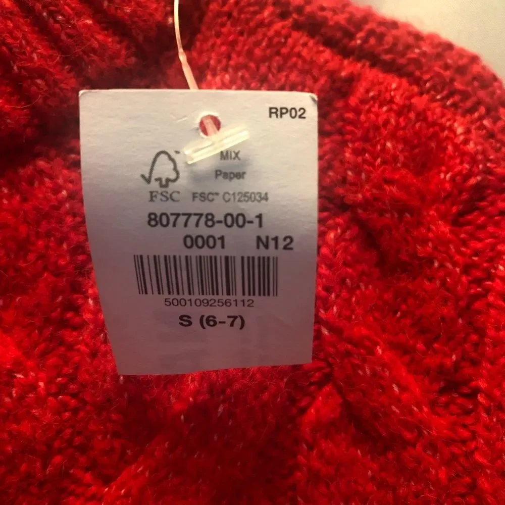 Old Navy Mock-Neck red Pullover sweater, size S (6-7)